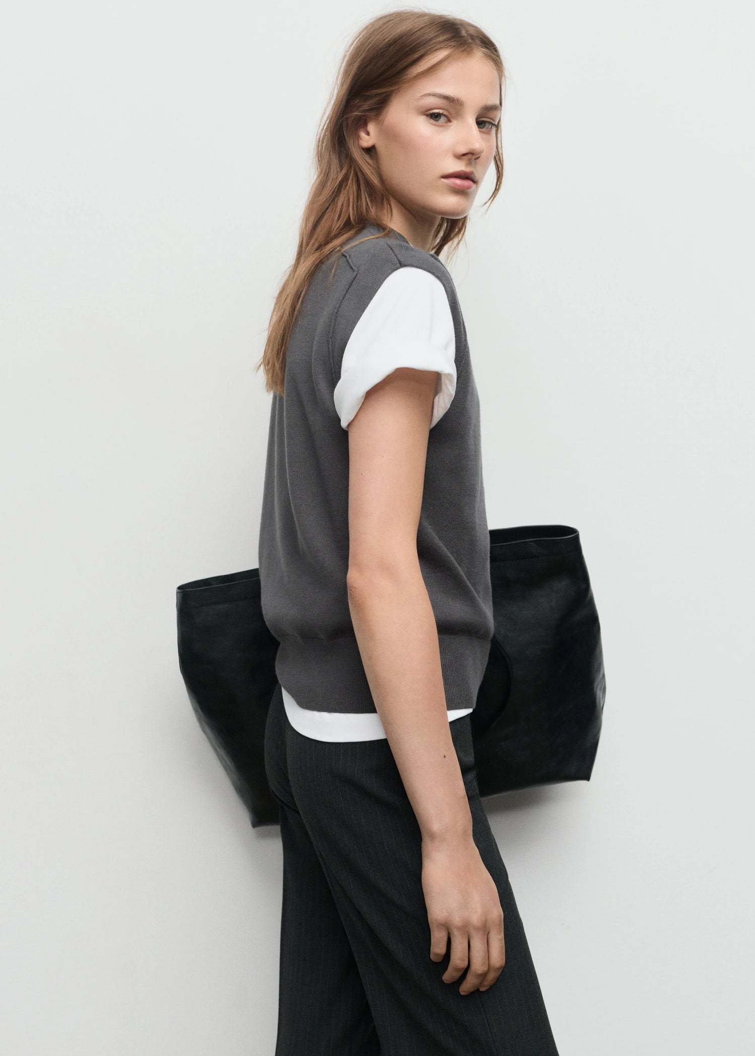 Knitted Waistcoat With Seam Detail
