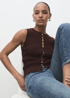 Knitted Waistcoat With Slits