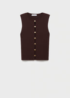 Knitted Waistcoat With Slits