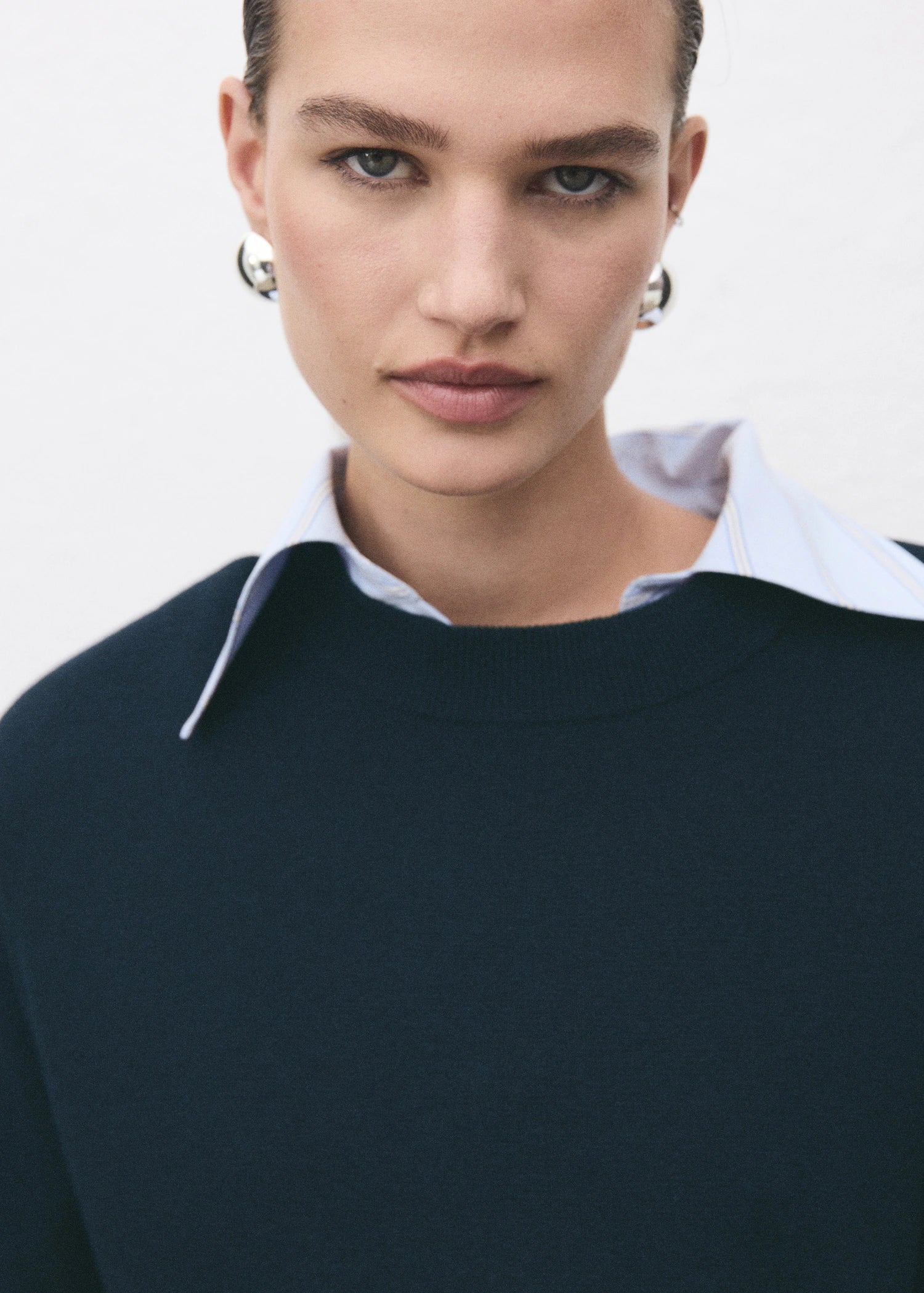 Knitted Wool Blend Sweater