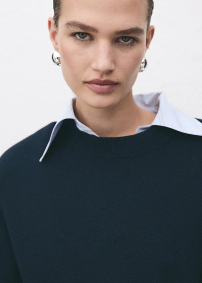 Knitted Wool Blend Sweater