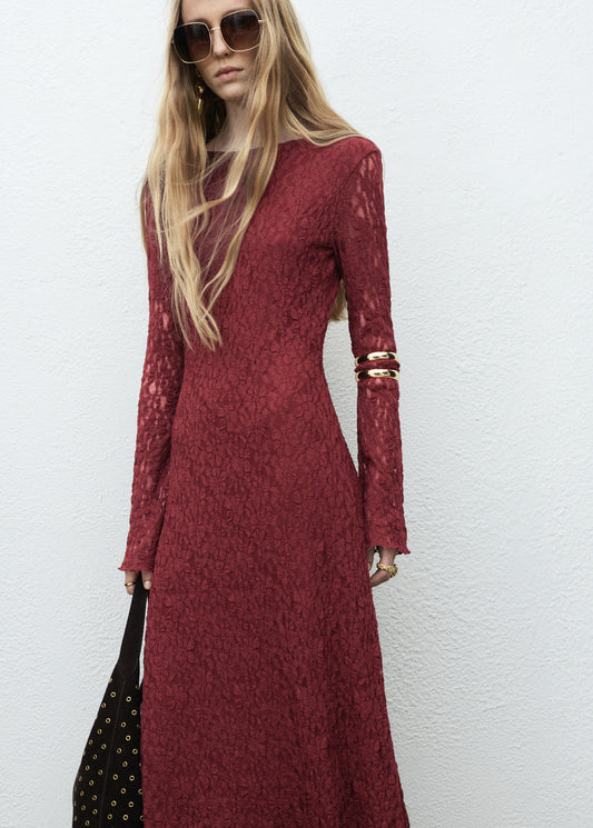 Lace Dress With Bell Sleeves