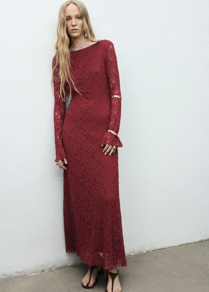 Lace Dress With Bell Sleeves