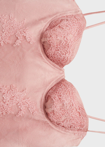 Lace Dress With Structured Neckline