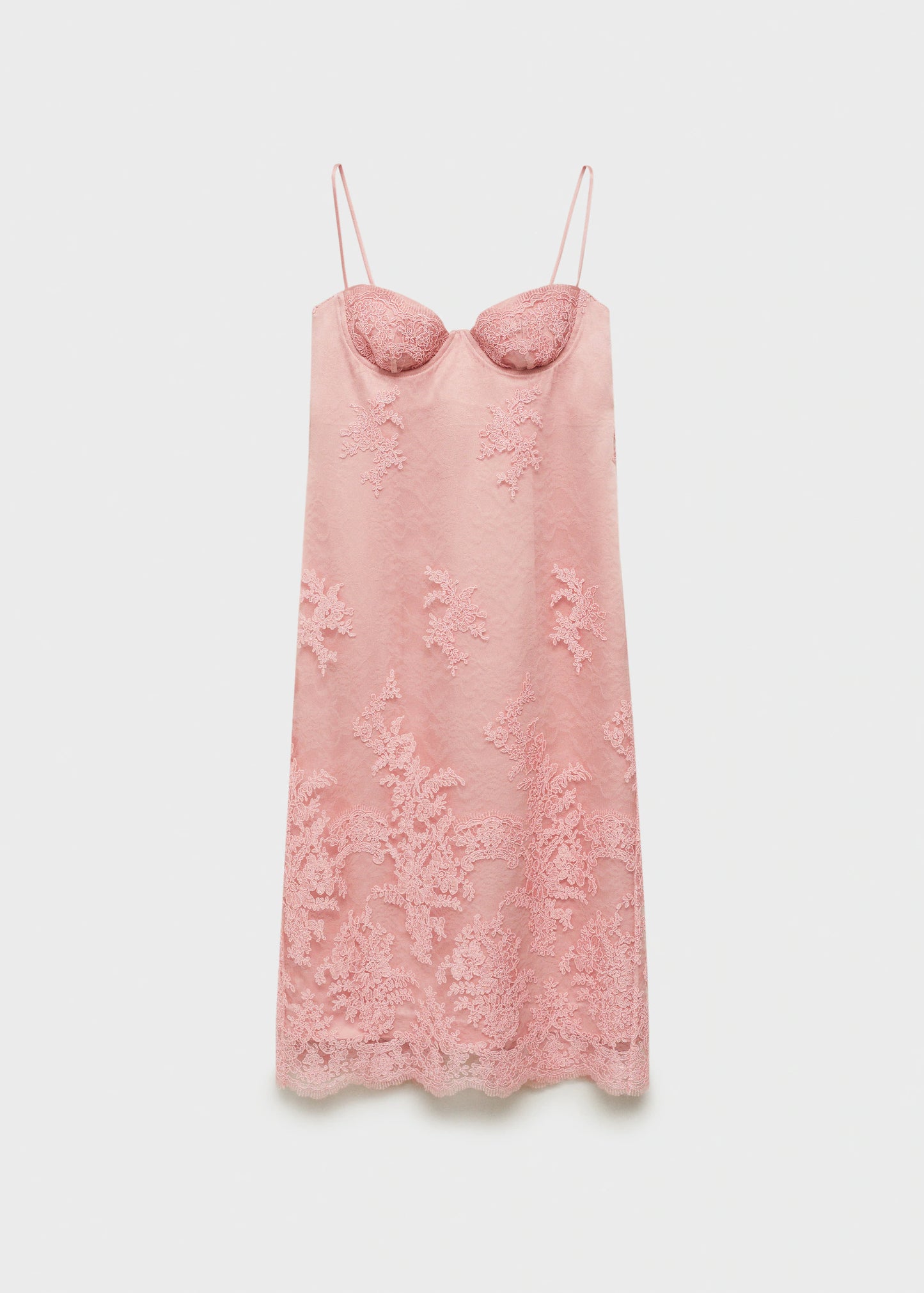 Lace Dress With Structured Neckline