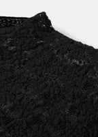 Lace Top With Perkins Collar