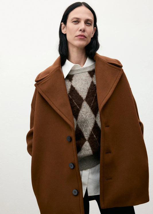 Lapel Manteco Wool Coat