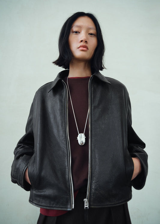 Lapels Leather Jacket