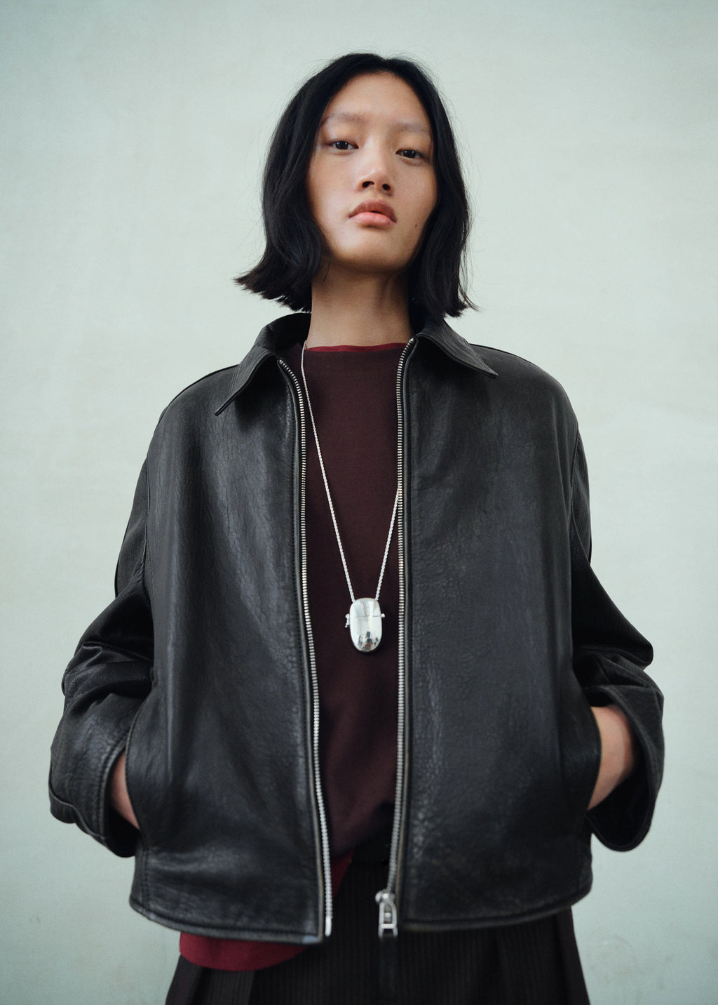 Lapels Leather Jacket