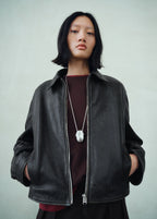 Lapels Leather Jacket