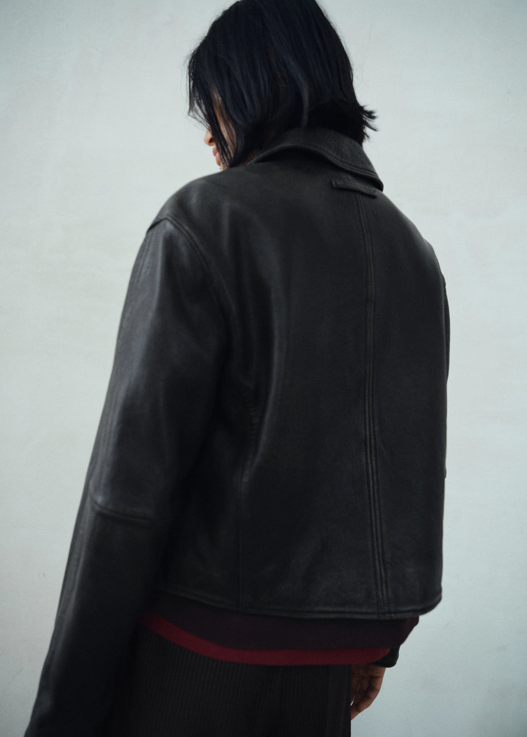 Lapels Leather Jacket