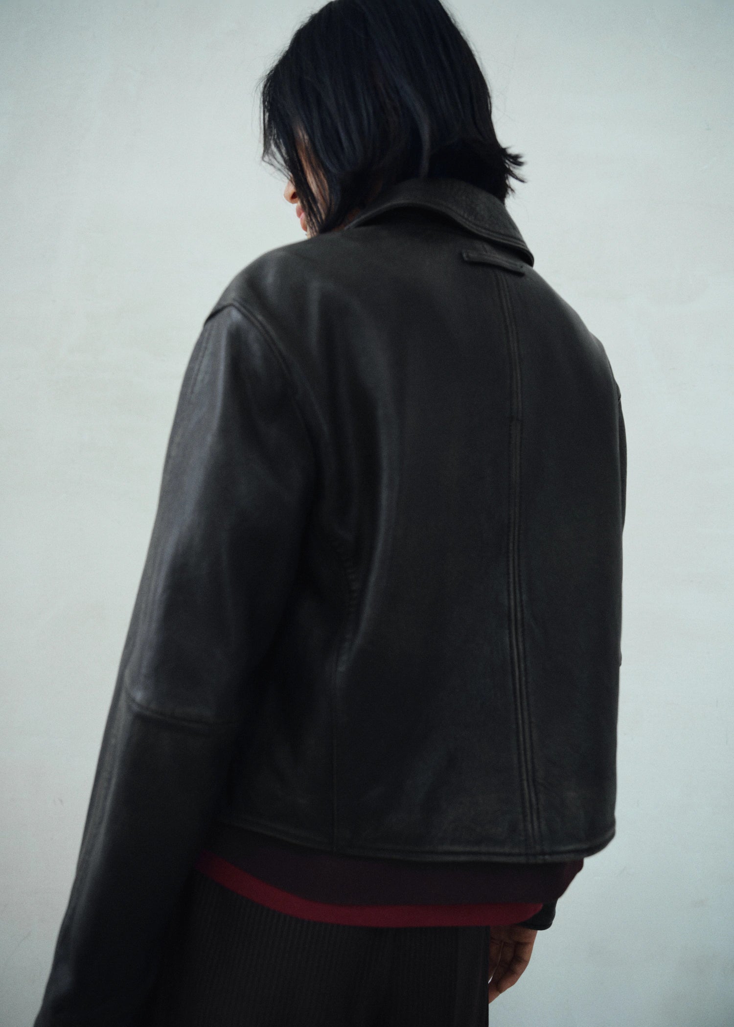 Lapels Leather Jacket