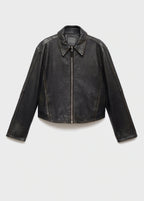 Lapels Leather Jacket