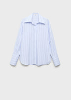 Lapels Striped Shirt