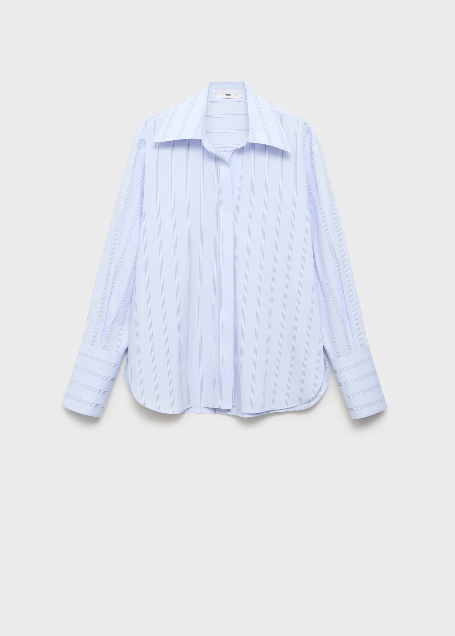 Lapels Striped Shirt