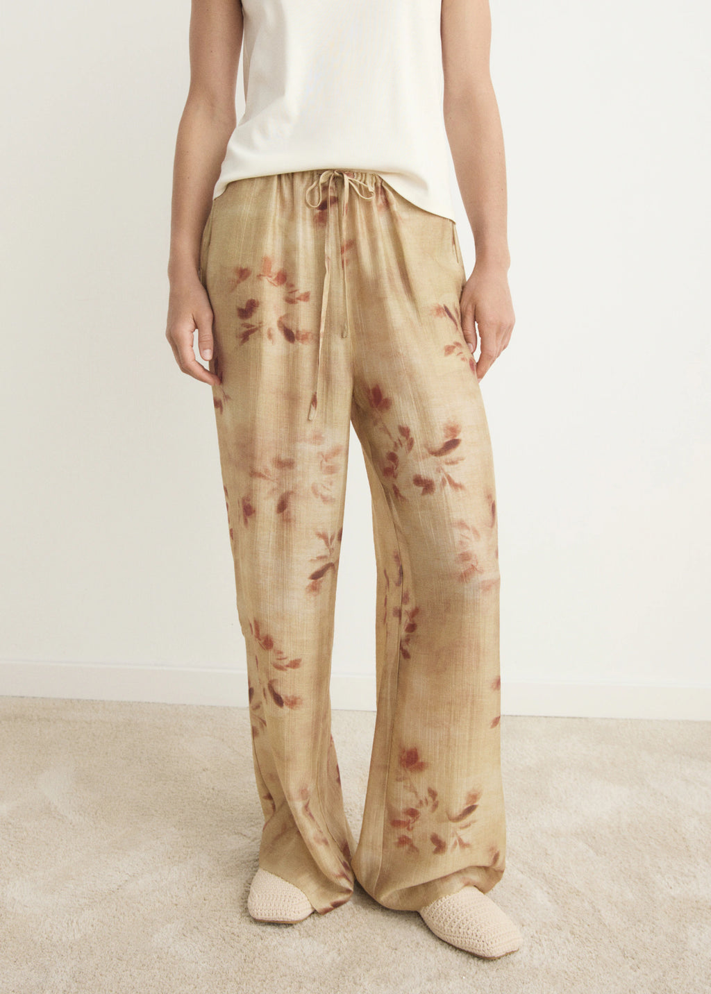 Leaf Print Trousers