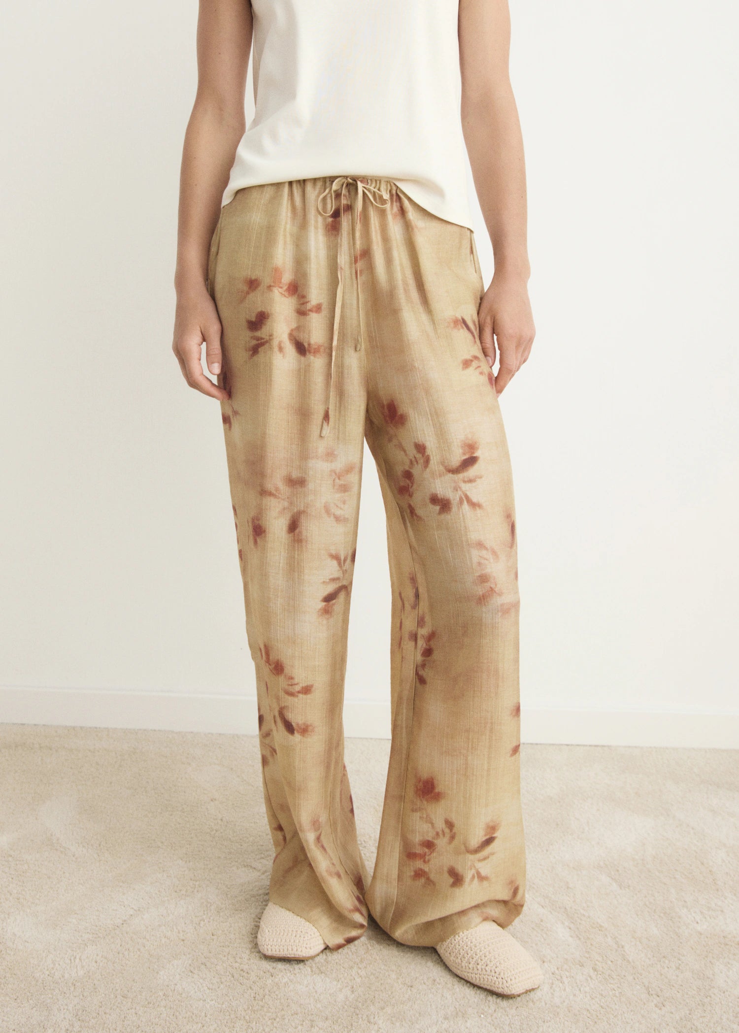 Leaf Print Trousers