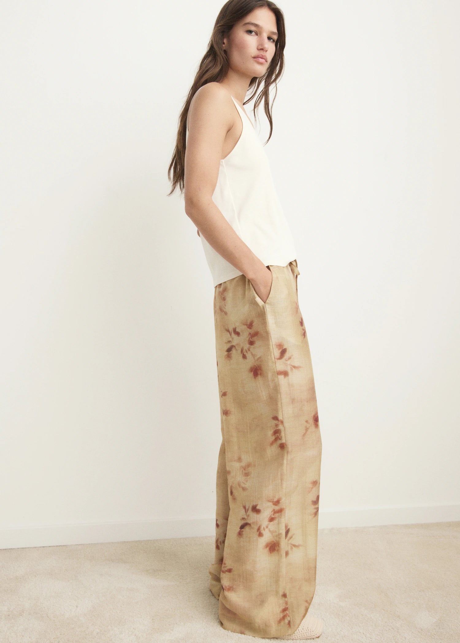 Leaf Print Trousers