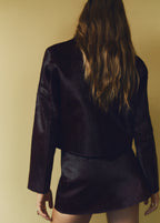 Leather And Fur Effect Mini Skirt