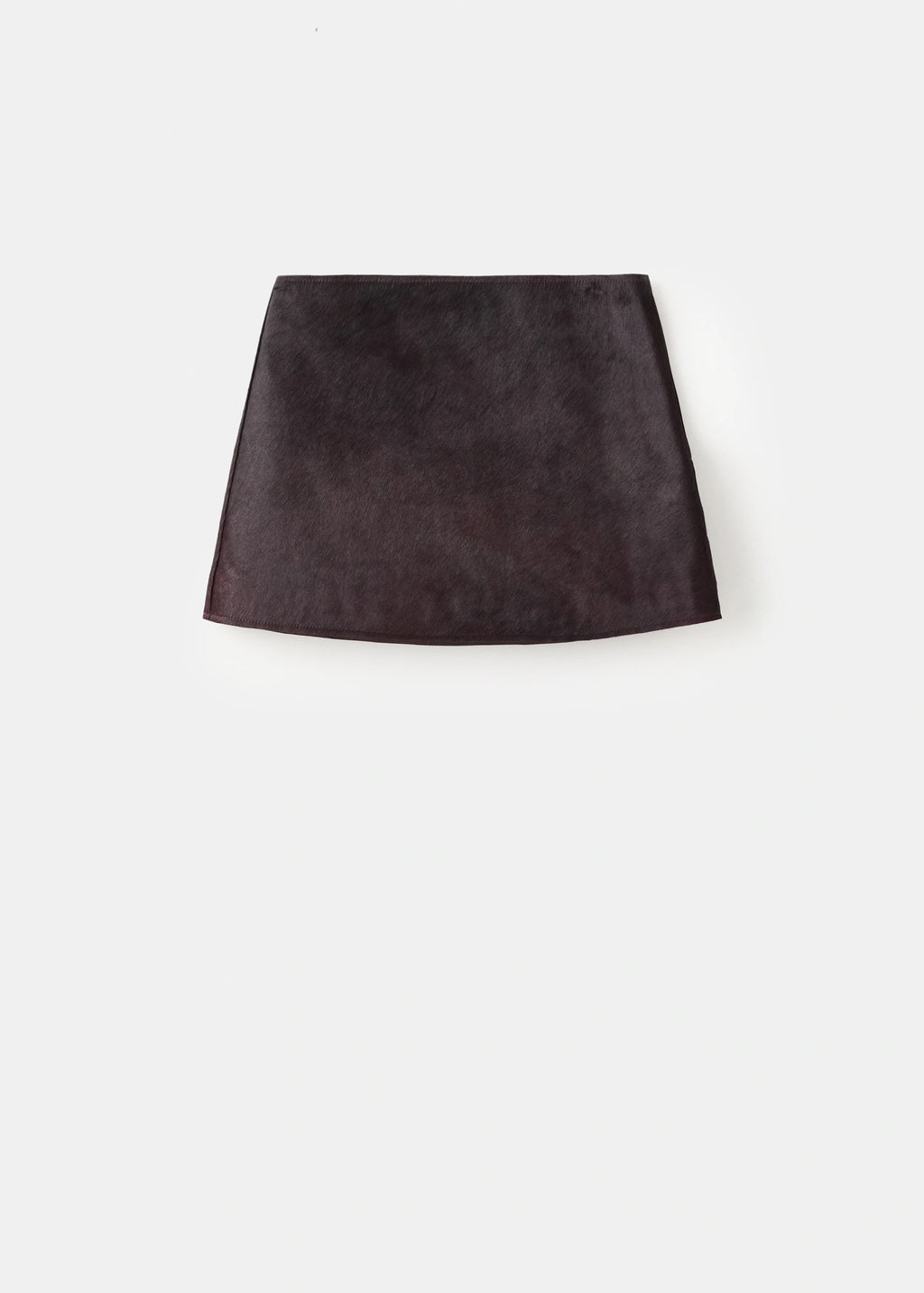 Leather And Fur Effect Mini Skirt