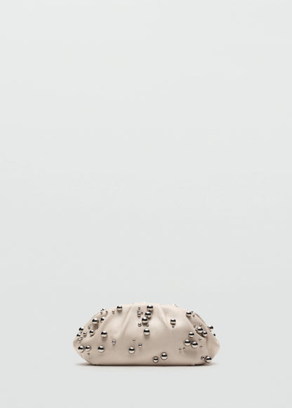 Leather Handbag With Ball Detail