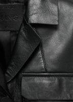 Leather Jacket With Flap Pockets