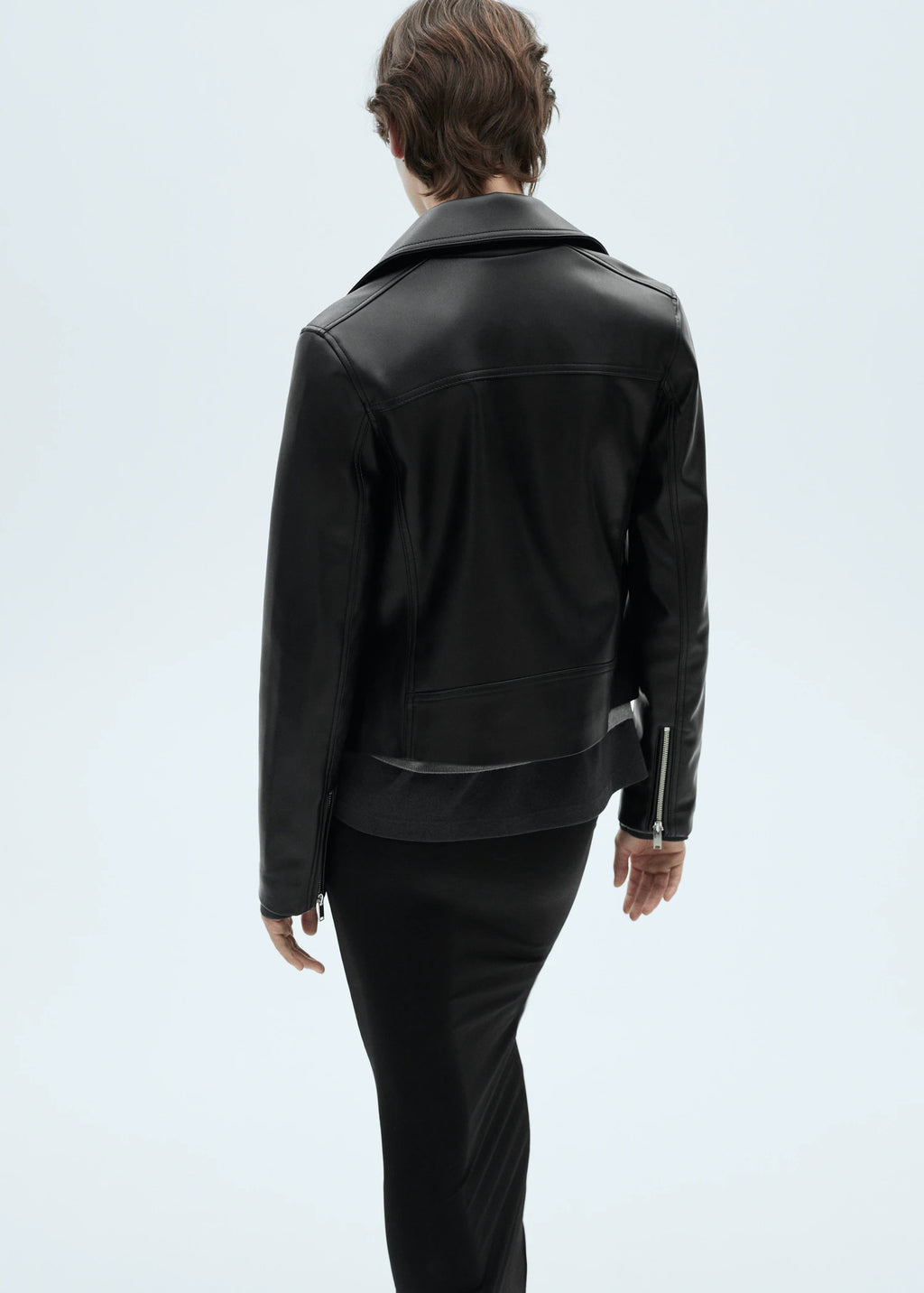 Leather Effect Biker Jacket
