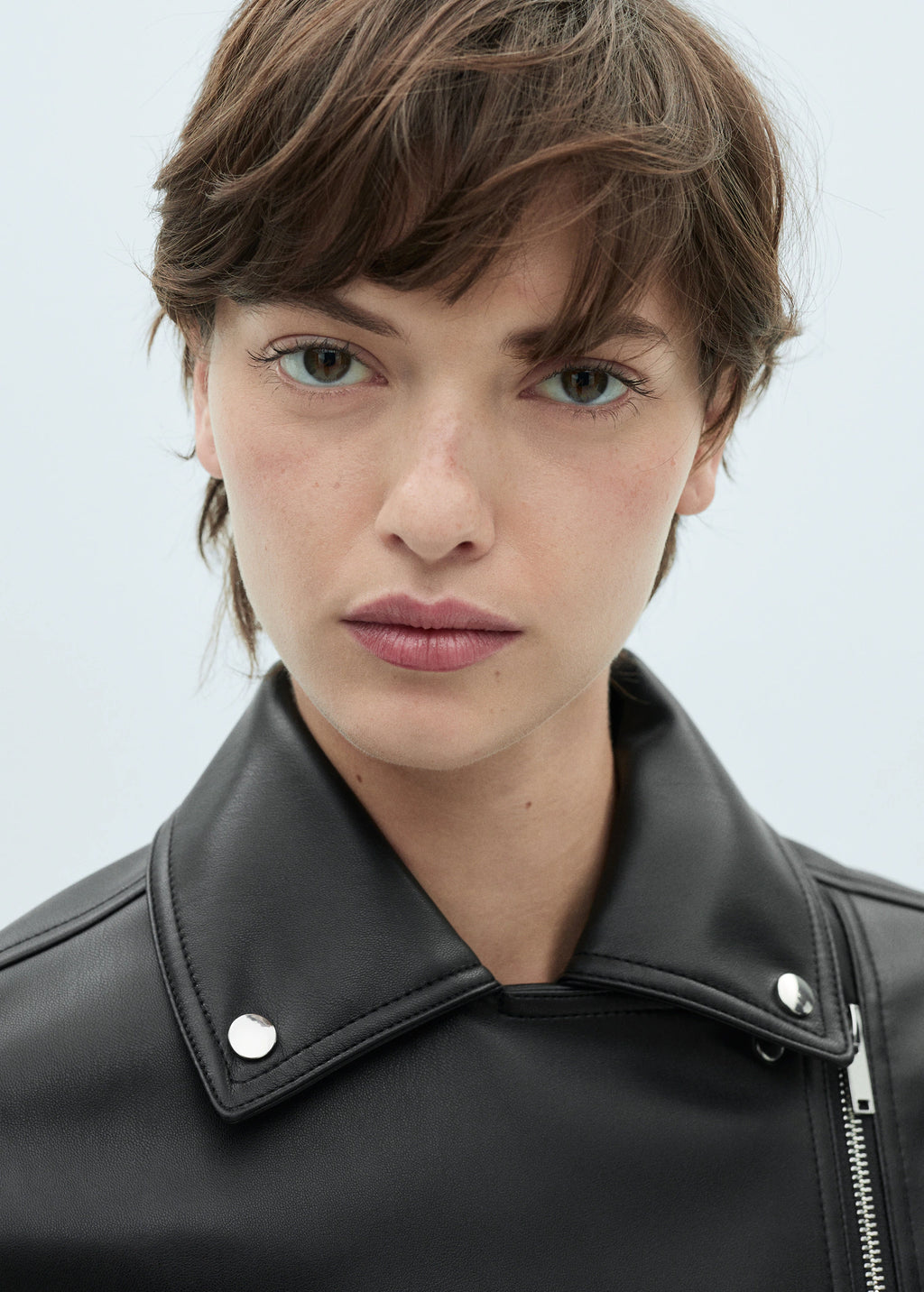 Leather Effect Biker Jacket