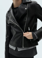 Leather Effect Biker Jacket
