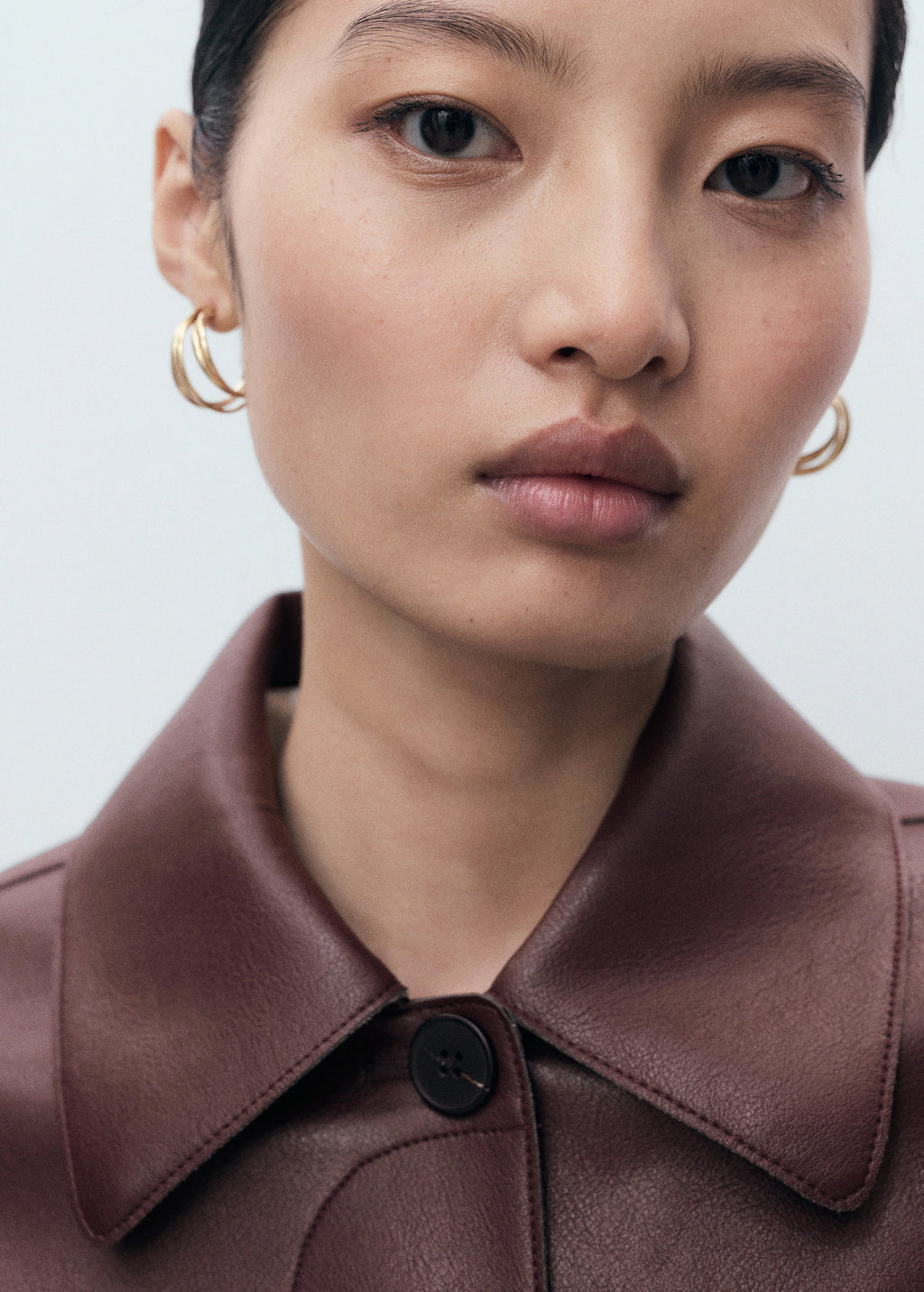 Leather Effect Jacket With Pockets