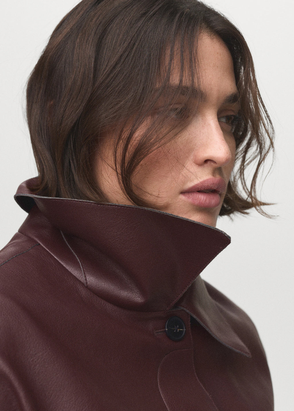 Leather Effect Jacket With Pockets