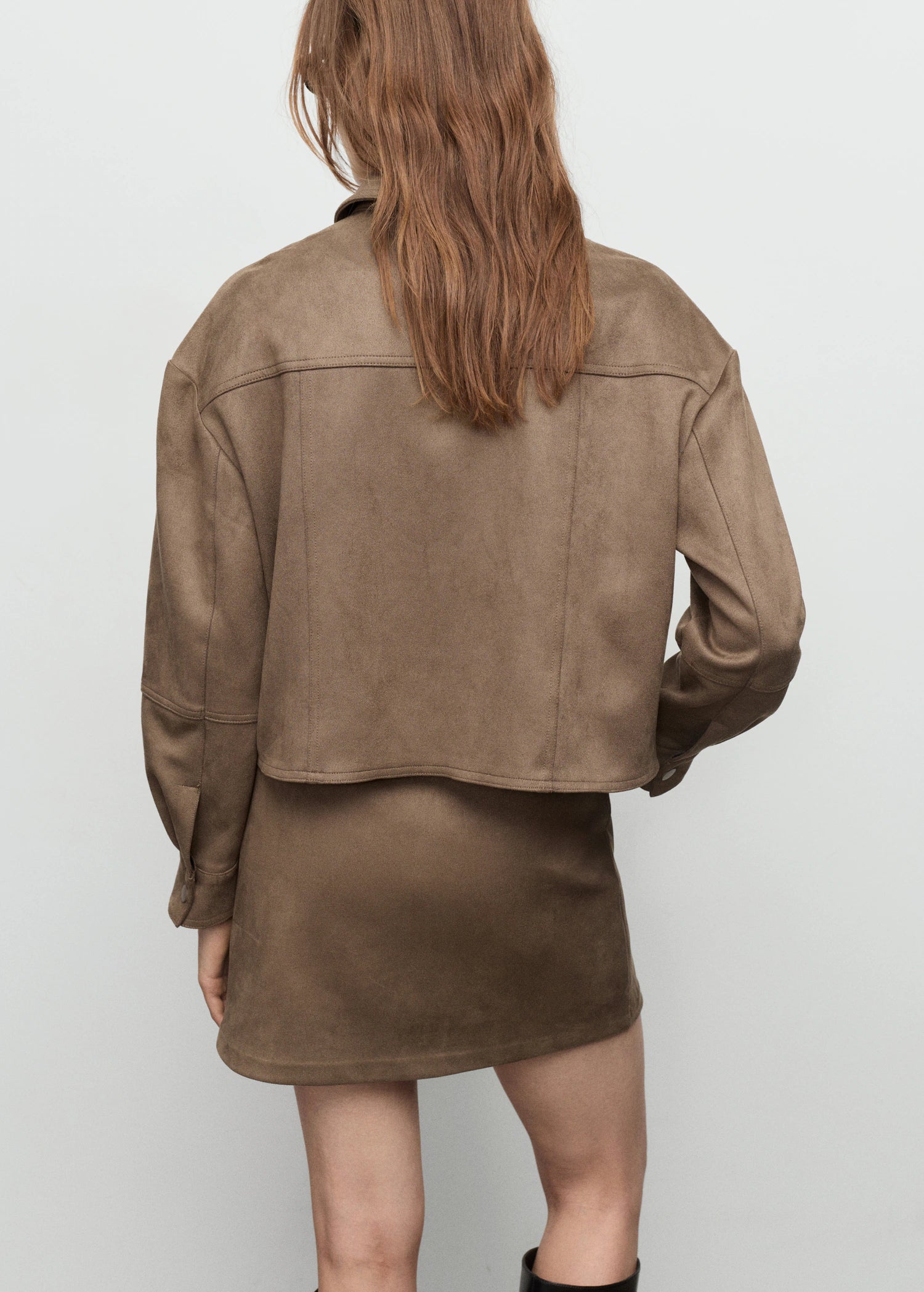 Leather Effect Jacket With Pockets