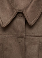 Leather Effect Jacket With Pockets