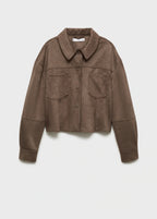 Leather Effect Jacket With Pockets