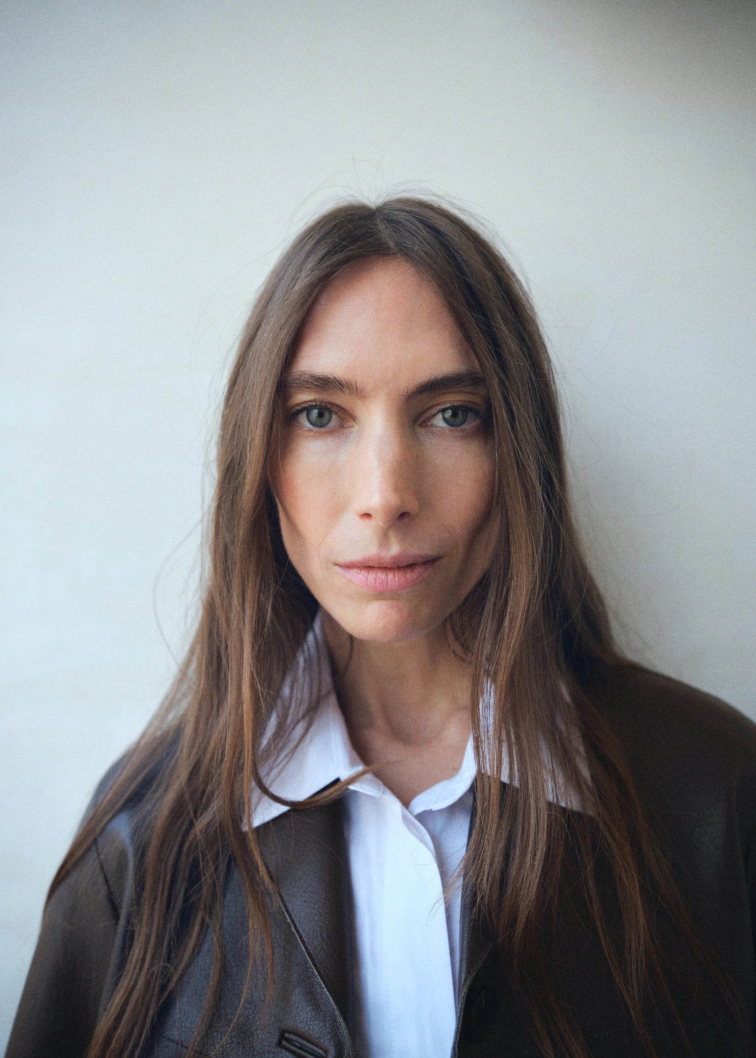 Leather Effect Jacket With Pockets