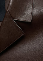 Leather Effect Jacket With Pockets