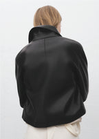 Leather Effect Jacket With Pockets