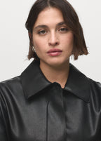 Leather Effect Jacket With Pockets