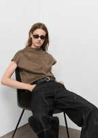 Leather Effect T Shirt