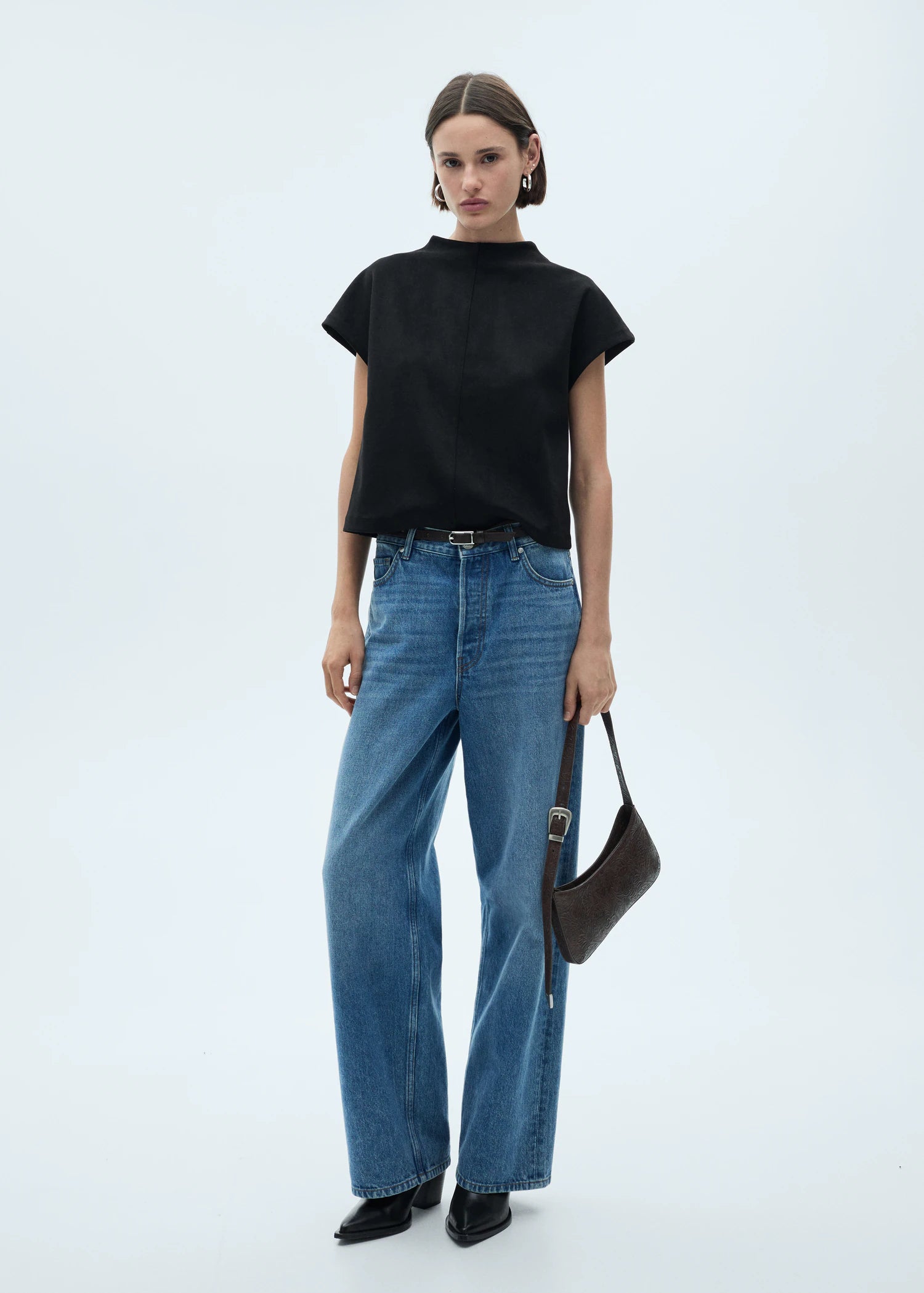 Leather Effect T Shirt