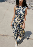 Leopard Print Buttoned Crop Top