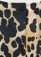 Leopard Print Buttoned Crop Top