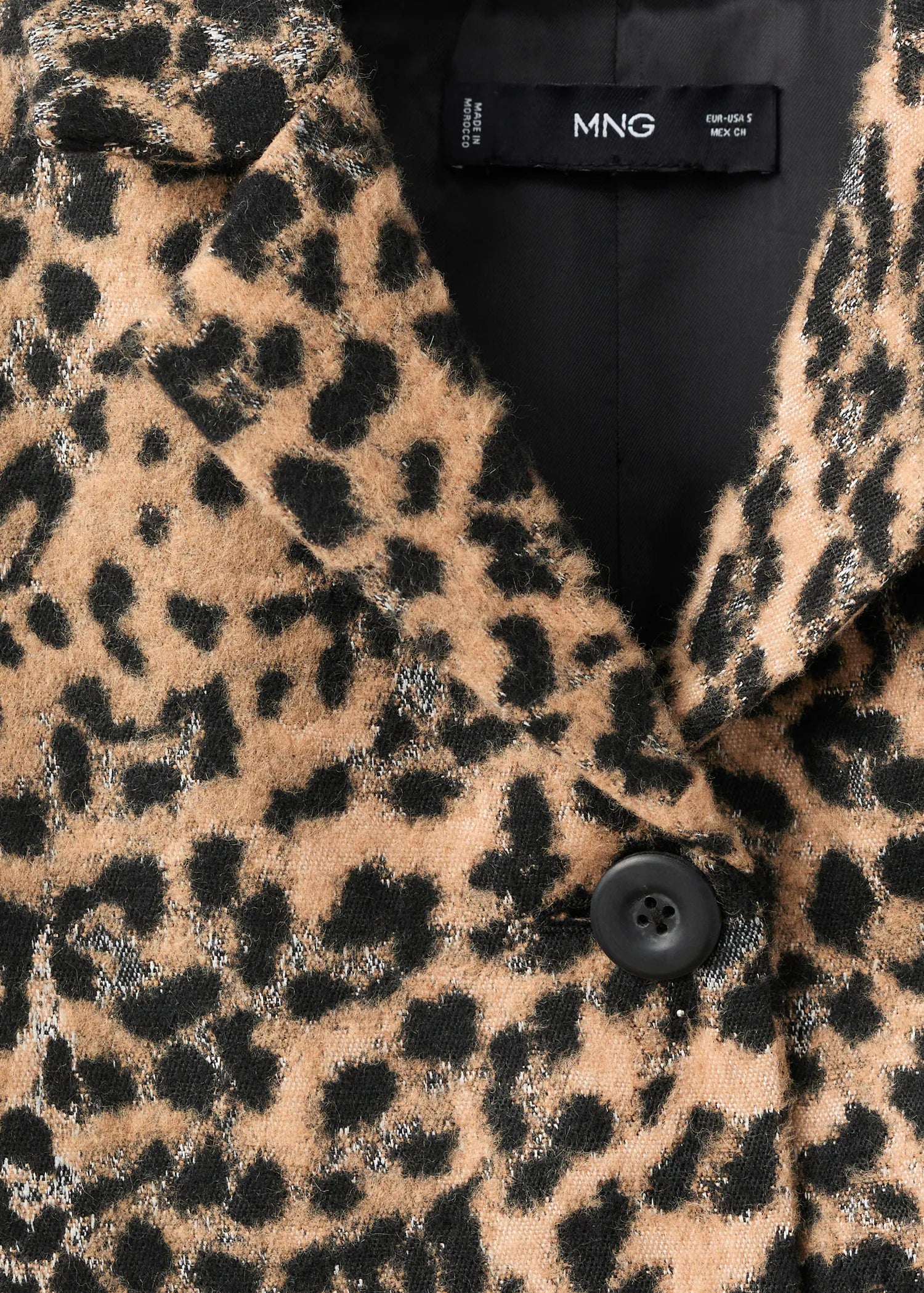Leopard Print Jacket With Buttons