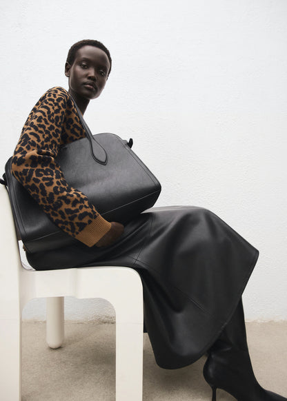 Leopard Print Knitted Sweater