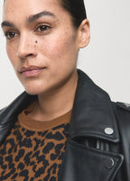 Leopard Print Knitted Sweater