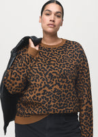 Leopard Print Knitted Sweater