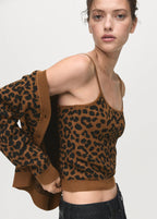 Leopard Print Knitted Top