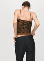 Leopard Print Knitted Top