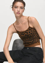 Leopard Print Knitted Top