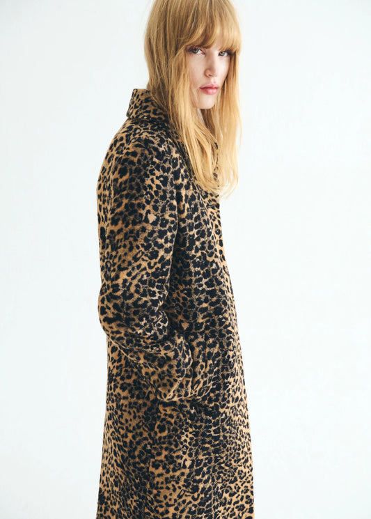 Leopard Print Long Coat